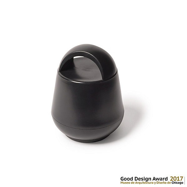 Bloque-porte soft touch Rei noir ⌀6,8x H.8,7 cm
