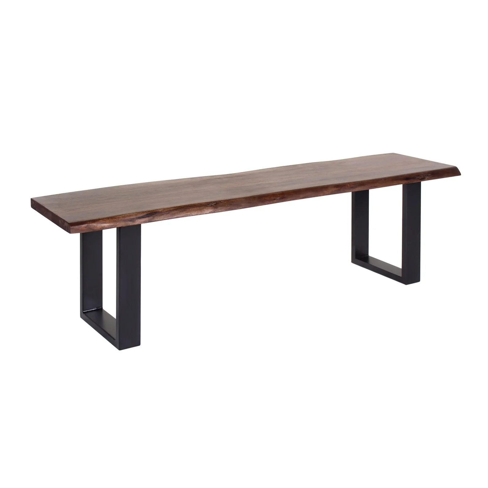 Jessore Handmade Live Edge Acacia Wood & Iron Dining Bench