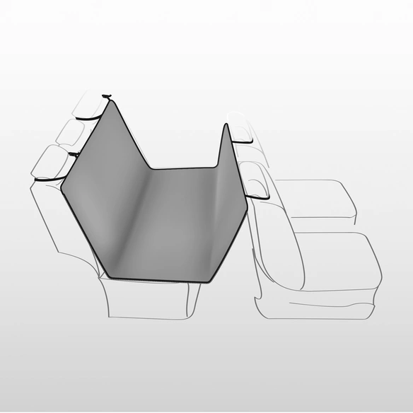 Autoschondecke, hellgrau/schwarz