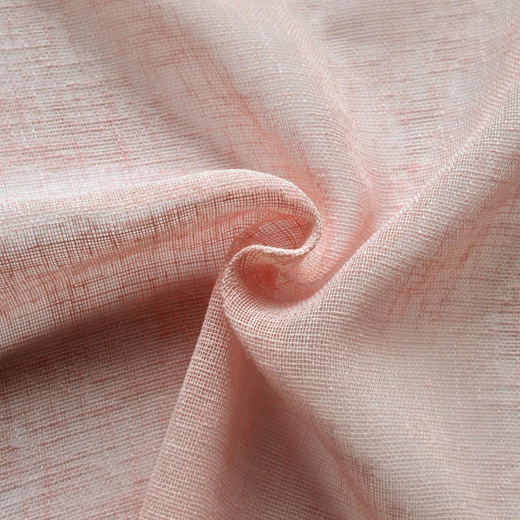 - Voilage en étamine  -  - effet lin polyester rose clair 140x240 cm