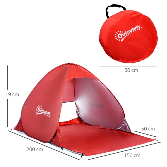 Strandmuschel, Für: 3, rot