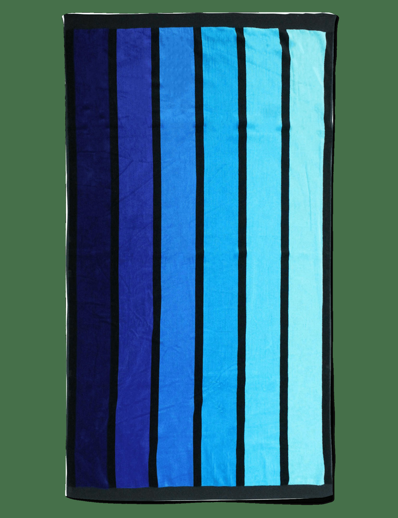 PLAGE - Serviette de plage éponge velours bleu happy Blue 100 x 175