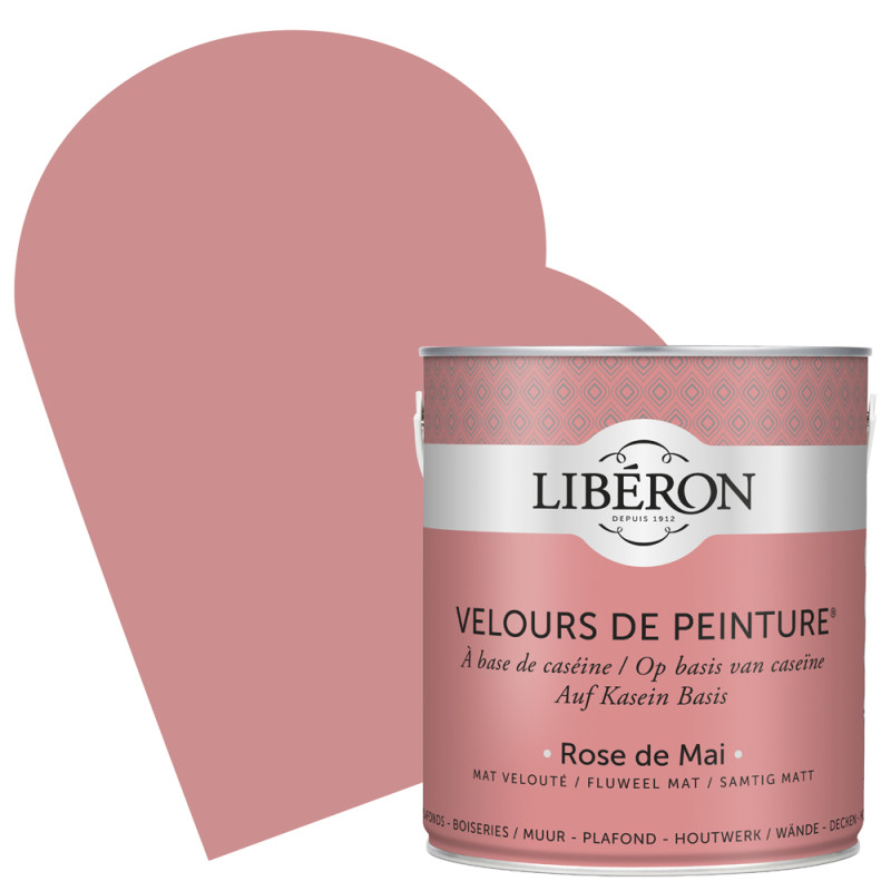 Peinture pour murs Velours de Peinture rose de mai mat 2,5 L LIBERON