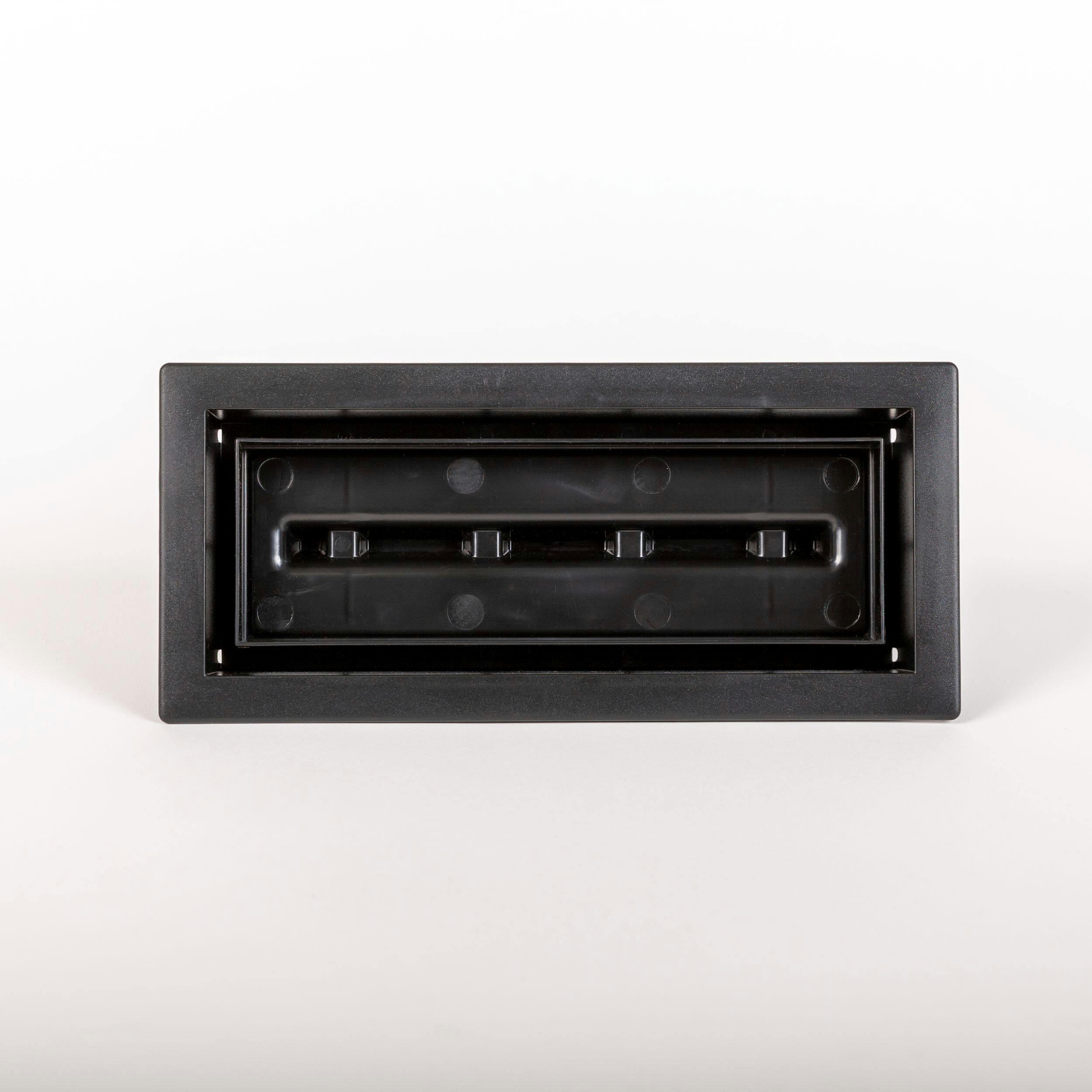 Fittes Lite Framed DIY Floor Vent, 4-in x 10-in, Black