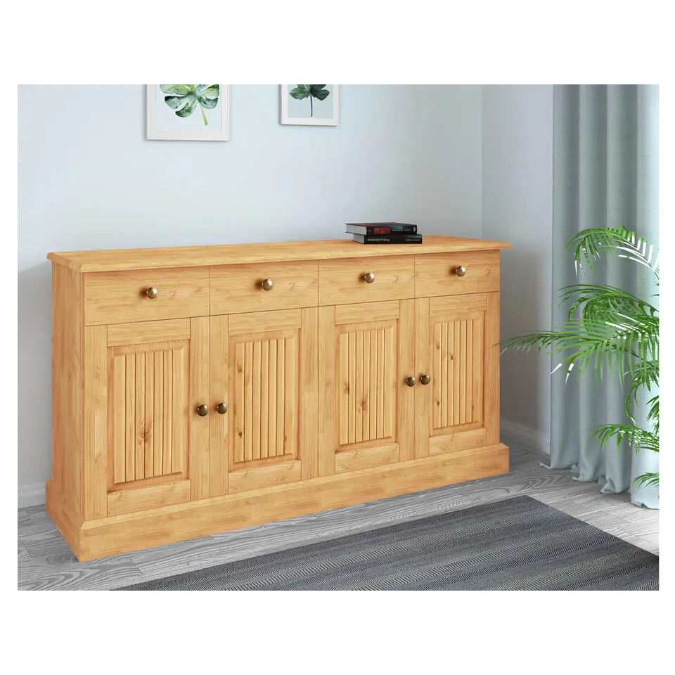 Mille - Dressoir met 4 deuren en 2 laden in natuurlijk grenen