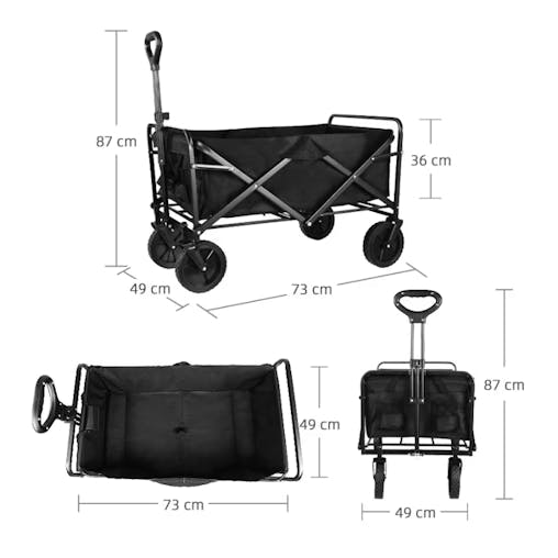 NNEOBA Collapsible Folding Beach Cart Heavy Duty Outdoor Wagon