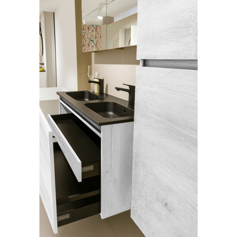 Meuble sous plan Luxe chêne gris 120 cm THYS