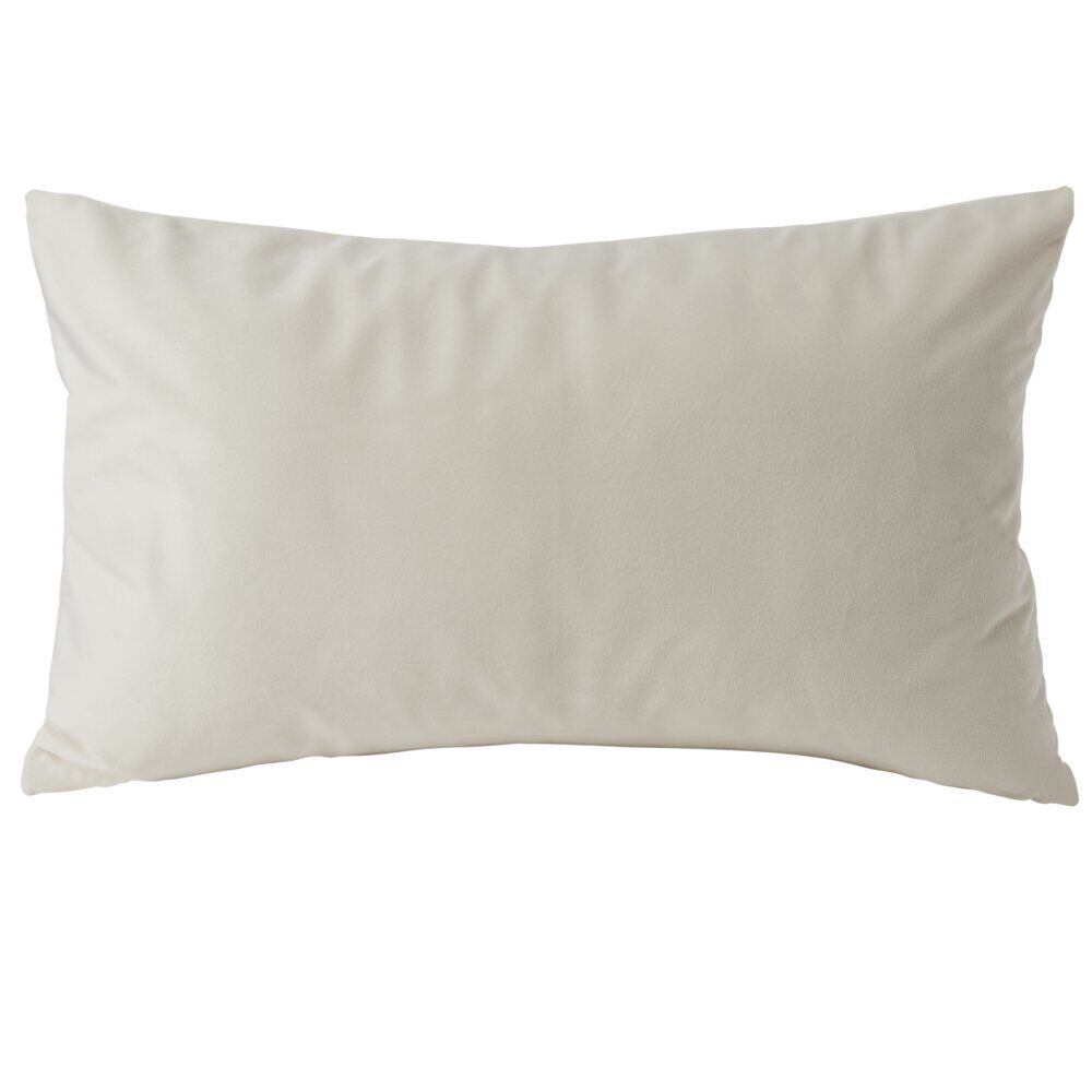 Housse de coussin velours 30x50cm blanc