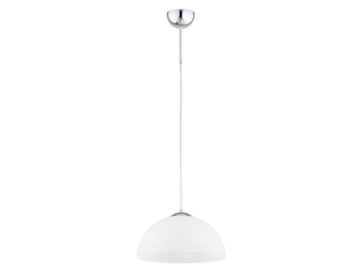 Lampa wisząca Klara 80 cm szklana biało-srebrna
