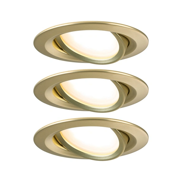 Einbauleuchte »Nova«, 2700 K, warmweiß, Aluminium, goldfarben, Set