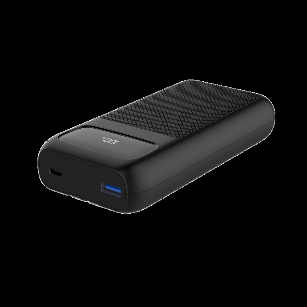 Bluehive 20,000 mAh Power Bank with Cables, Black