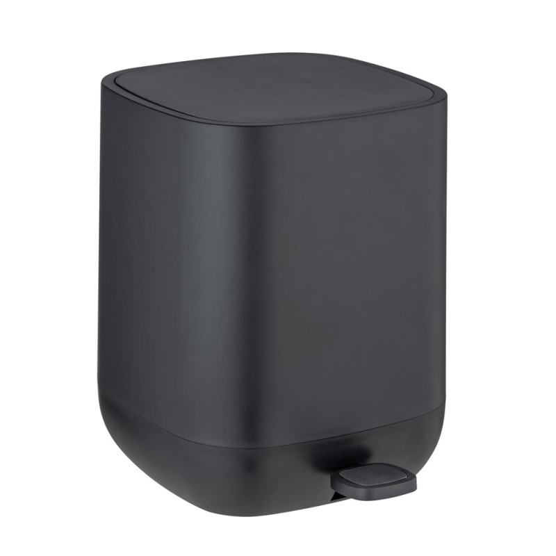 Poubelle à pédale Davos noire 6,5 L WENKO