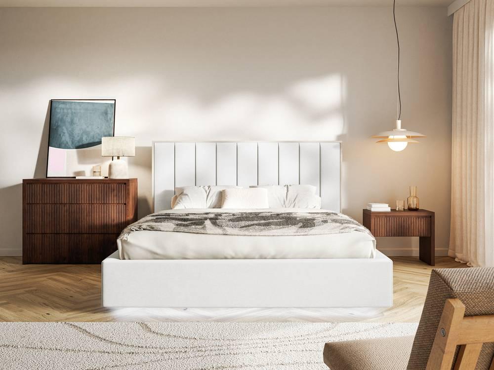 Bedframe Taavi fluweel met opbergruimte en verlichting 180 x 200 cm