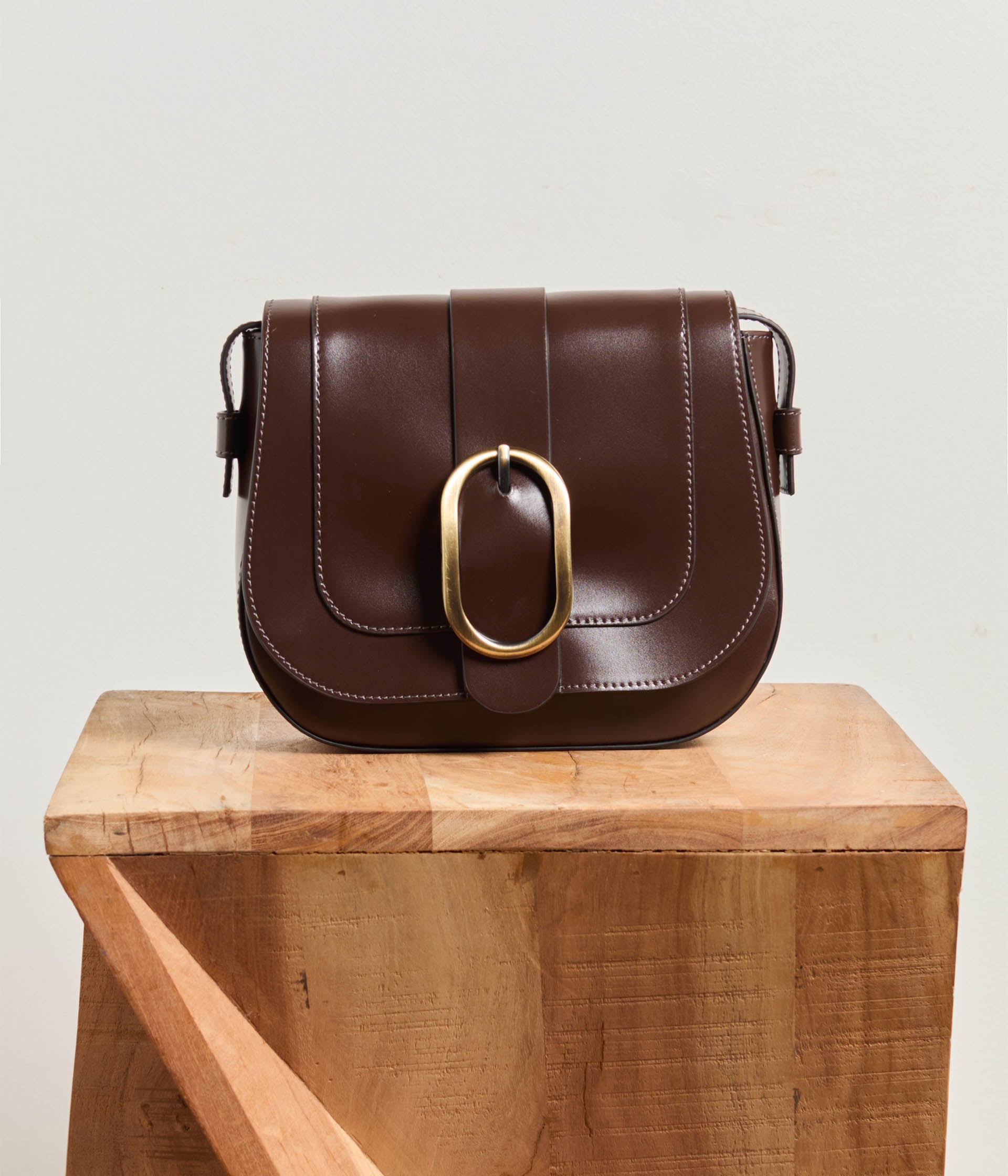 Sac en cuir chocolat Sybilla