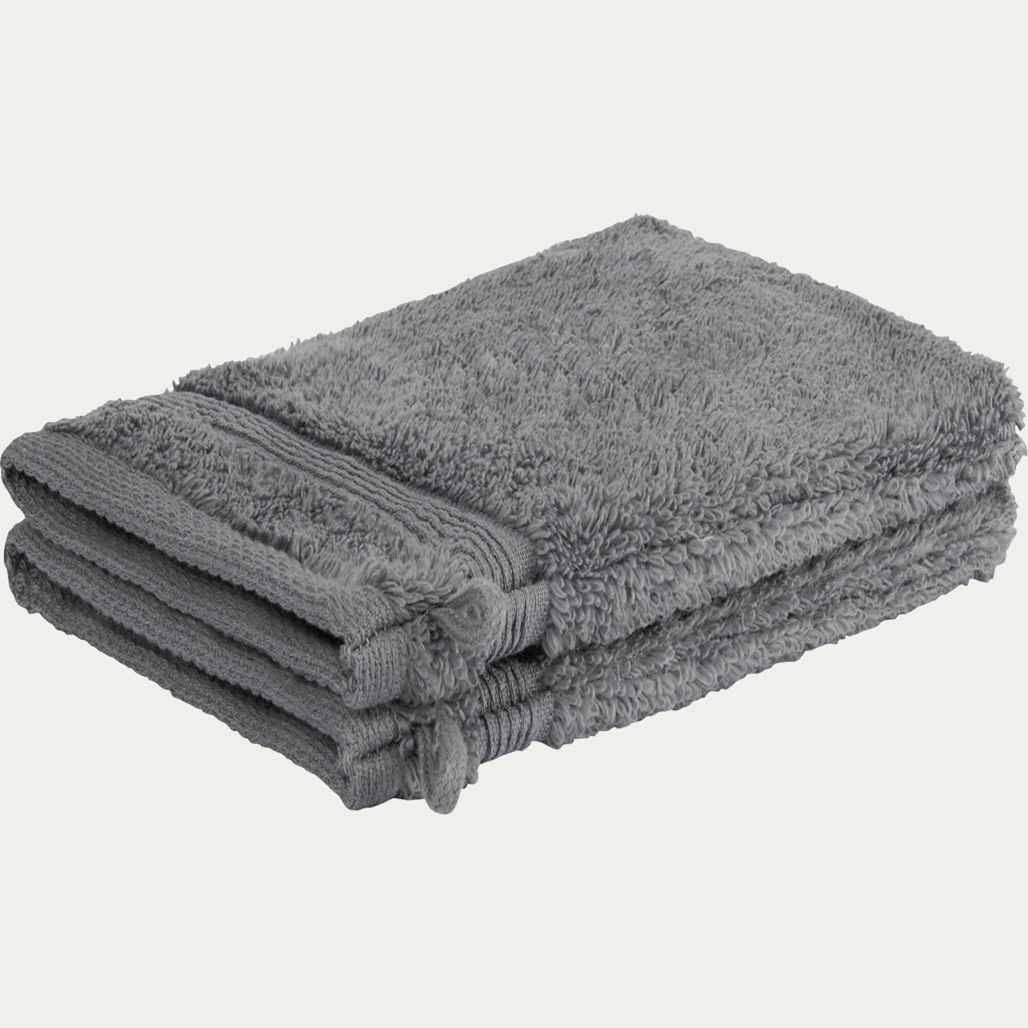 NOUN - Linge de toilette bouclette en coton - gris anthracite