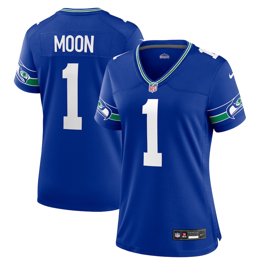 Warren Moon Seattle Seahawks Nike Women's Throwback Retired Player Game Jersey - Royal