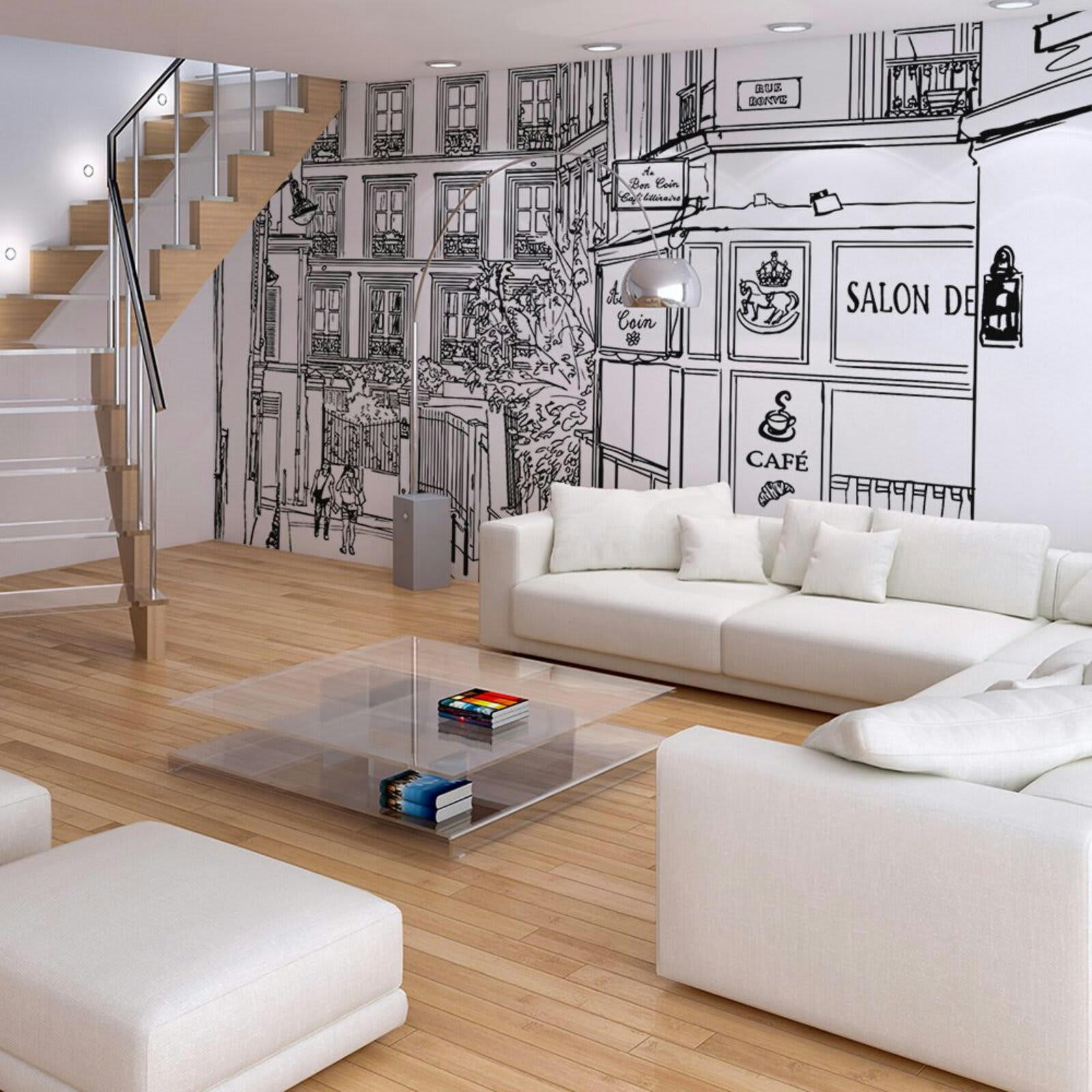 - Papier peint une promenade dans les rues parisiennes 450 x 270 cm