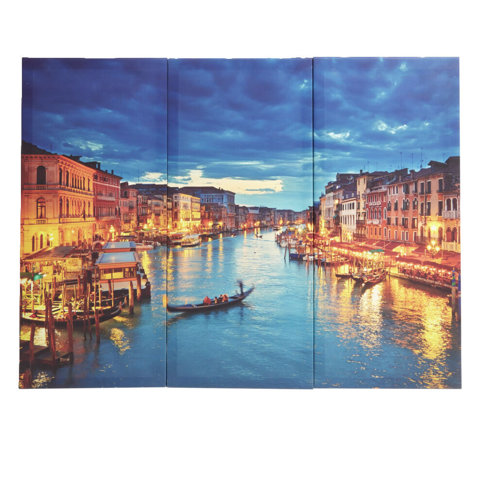 Toile triptyque imprimé Venise 80x60cm