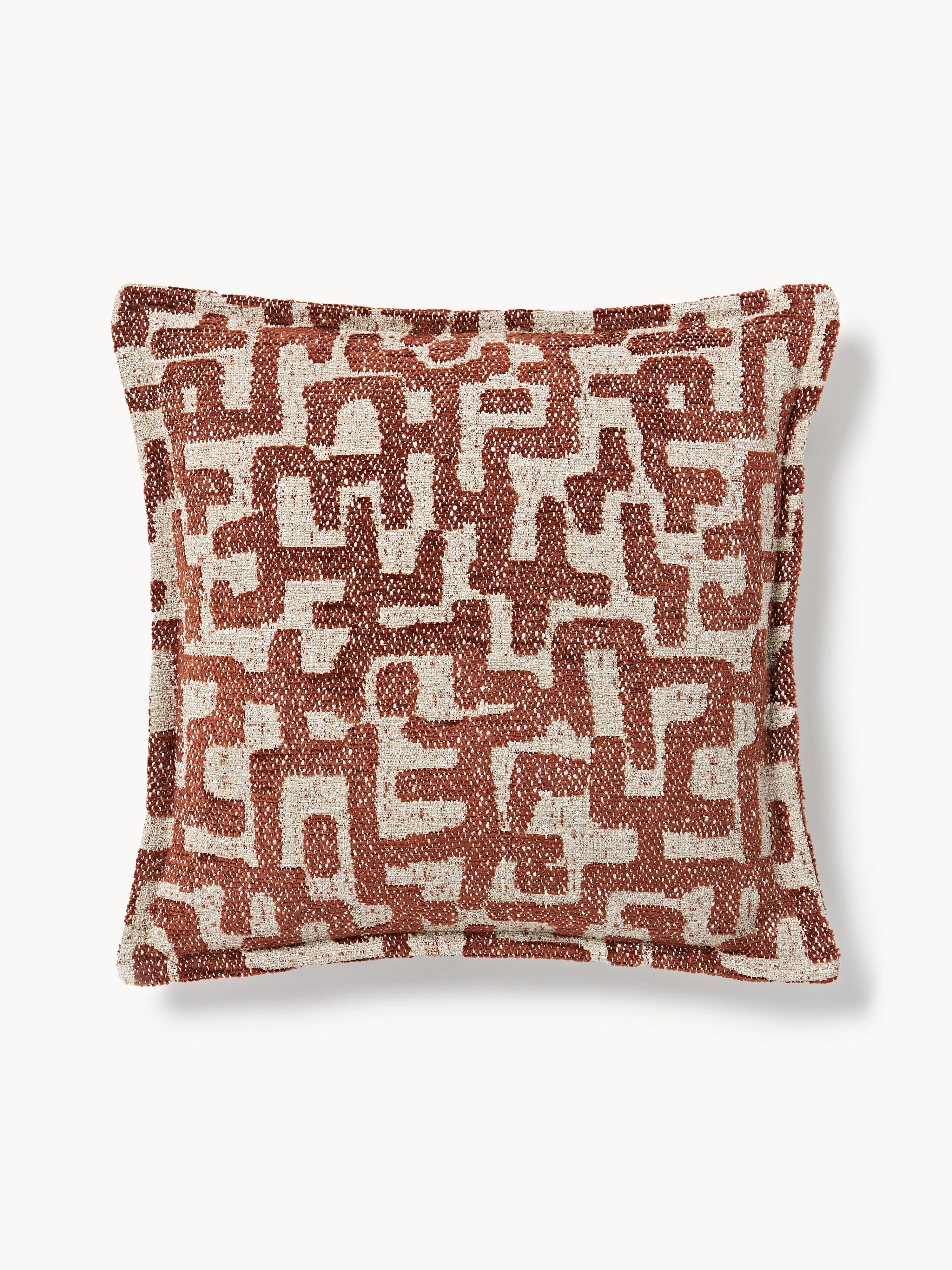 Viskose-Kissen Contia mit gewebtem Jacquard-Muster