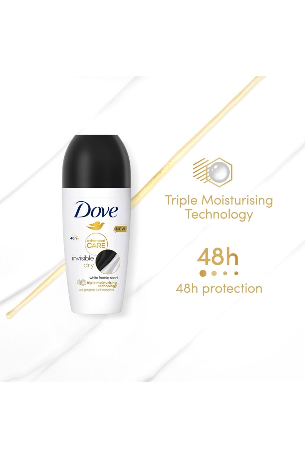 Dove 6x 'Antiperspirant' Advanced Care Deodorant 48H, 50ml