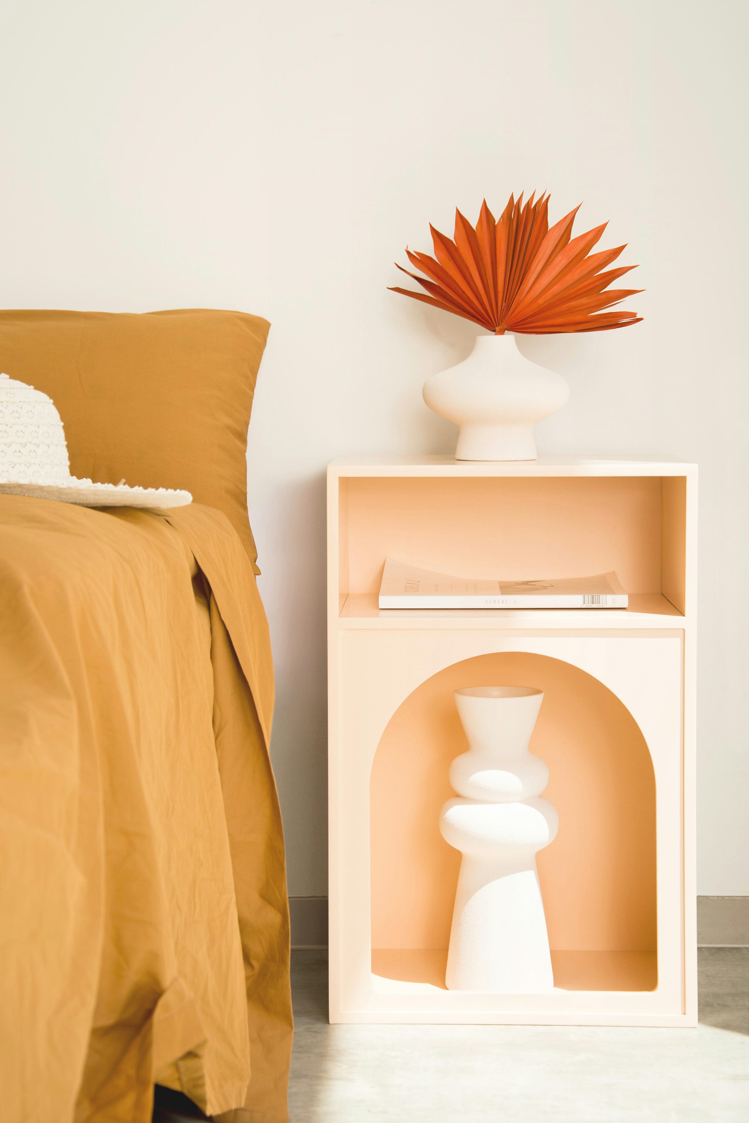 ORSON - Chevet rangement En Mdf Laqué Nude