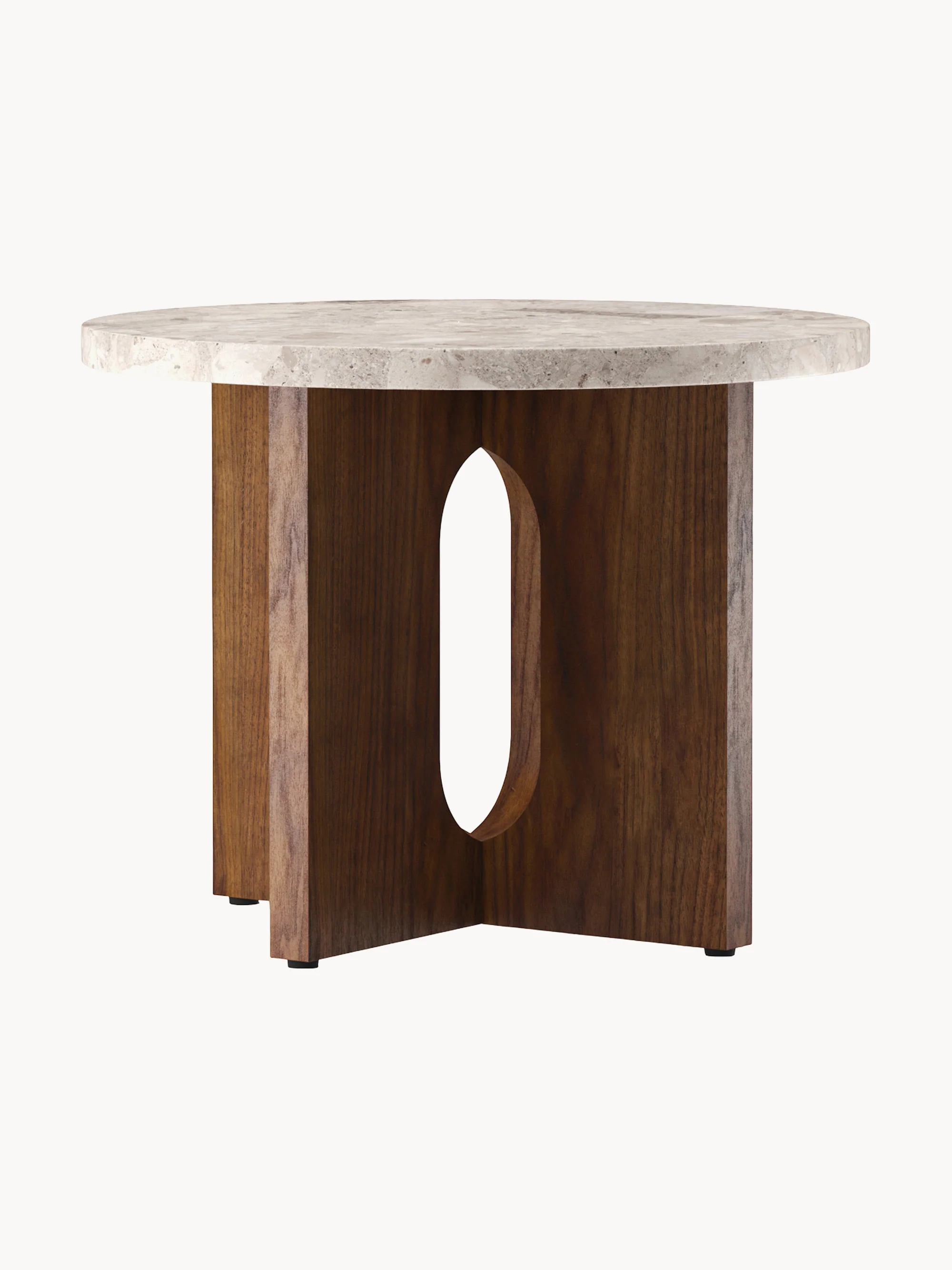 Runder Holz-Beistelltisch Androgyne