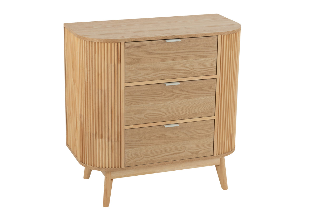 J-Line kast Rond - dennenhout - naturel - large