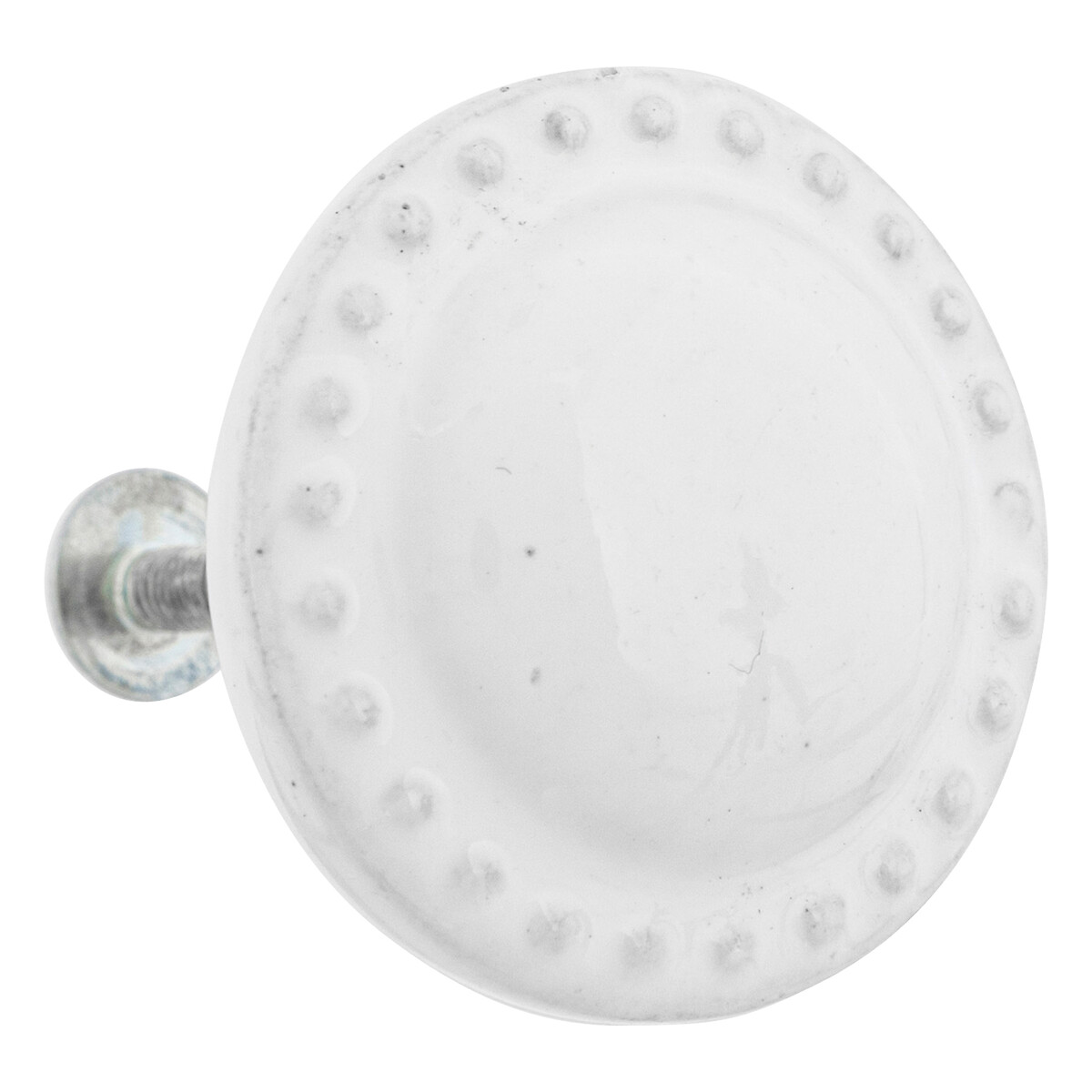 Furniture knobs x2 "Barbara" Ceramic & metal, d.4 cm