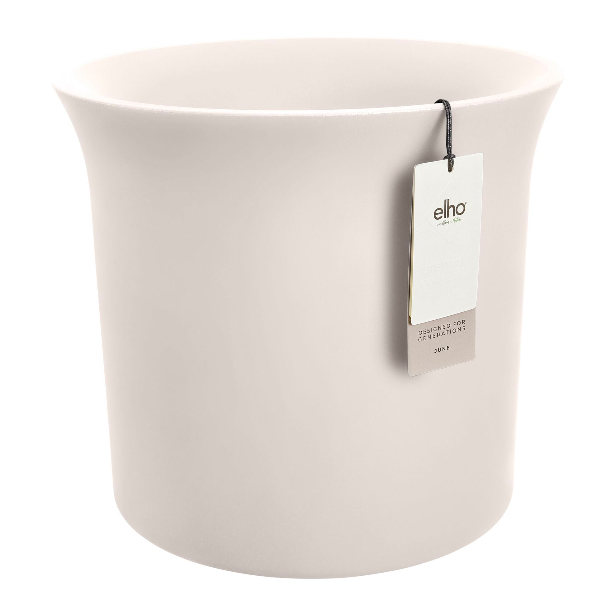 Elho June Tulip 47 - Linnen wit - Ø 47 x H 43 cm - Binnen en Buiten -