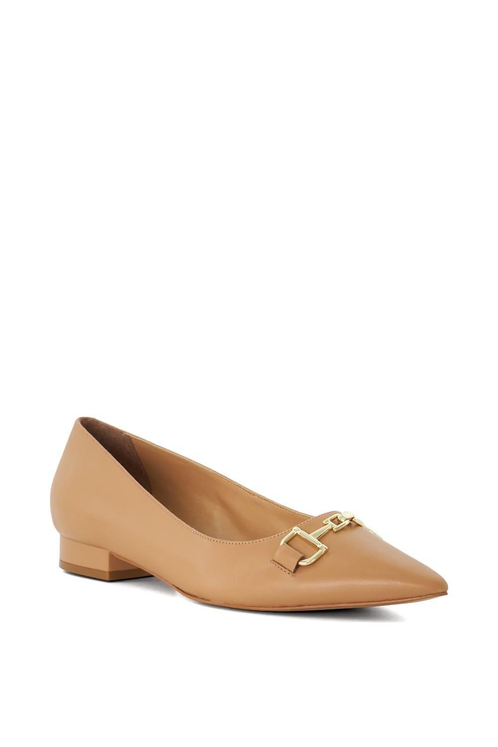 Dune London Haydenne' Leather Ballet Pumps