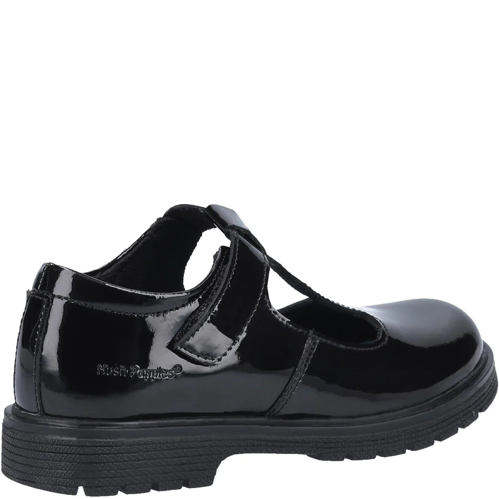Hush Puppies Gracie Senior Patent School Shoes