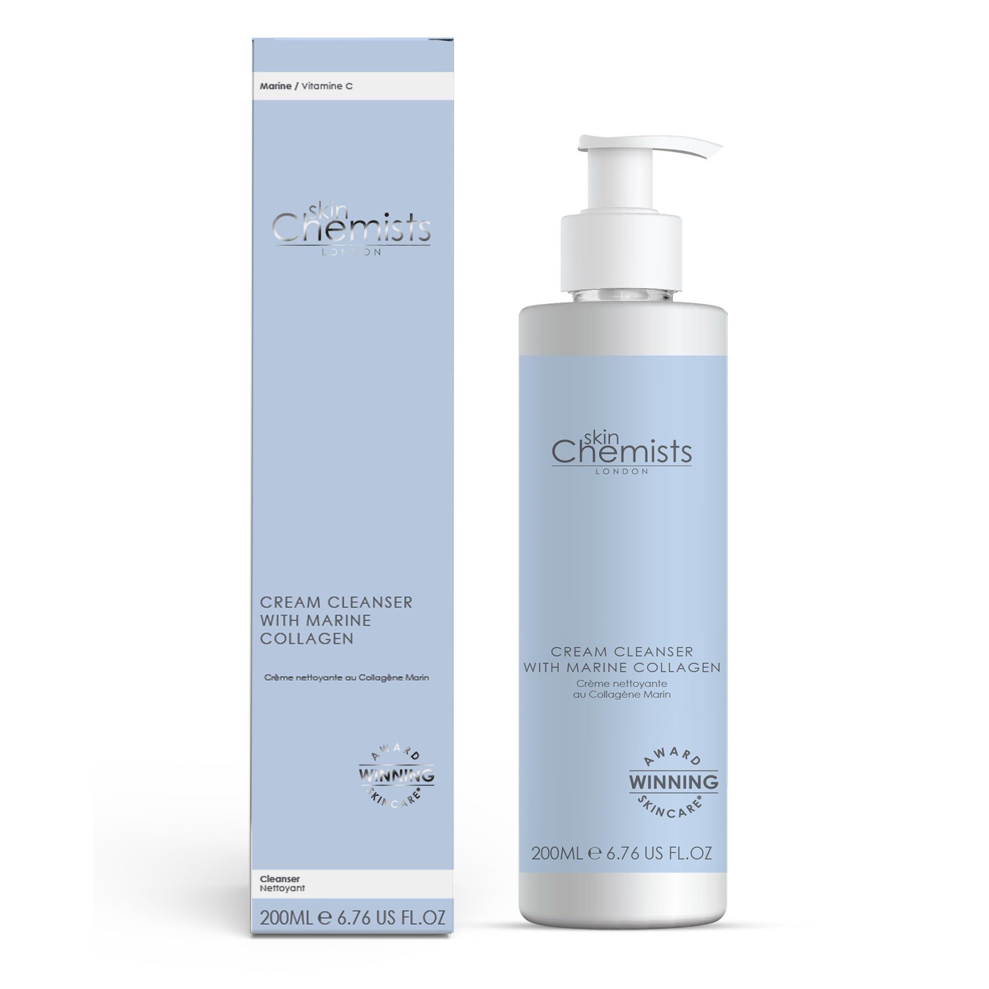 skinChemists professional Anti-Ageing Cream Cleanser with Marine Collagen 200ml