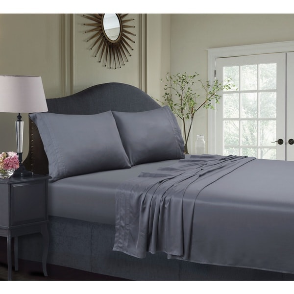Rayon from Bamboo 300 Thread Count Sateen Pillowcase Set (Set of 2)