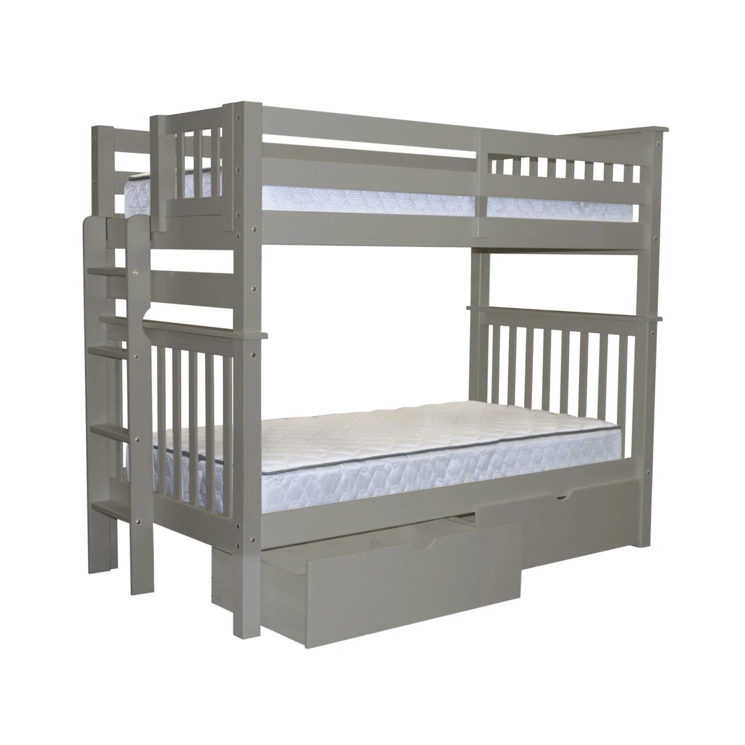 Taylor & Olive Trillium Tall Twin over Twin Bunk Bed, 2 Drawers