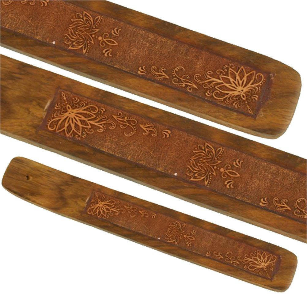 - Porte bâton d'encens en bois motif Lotus