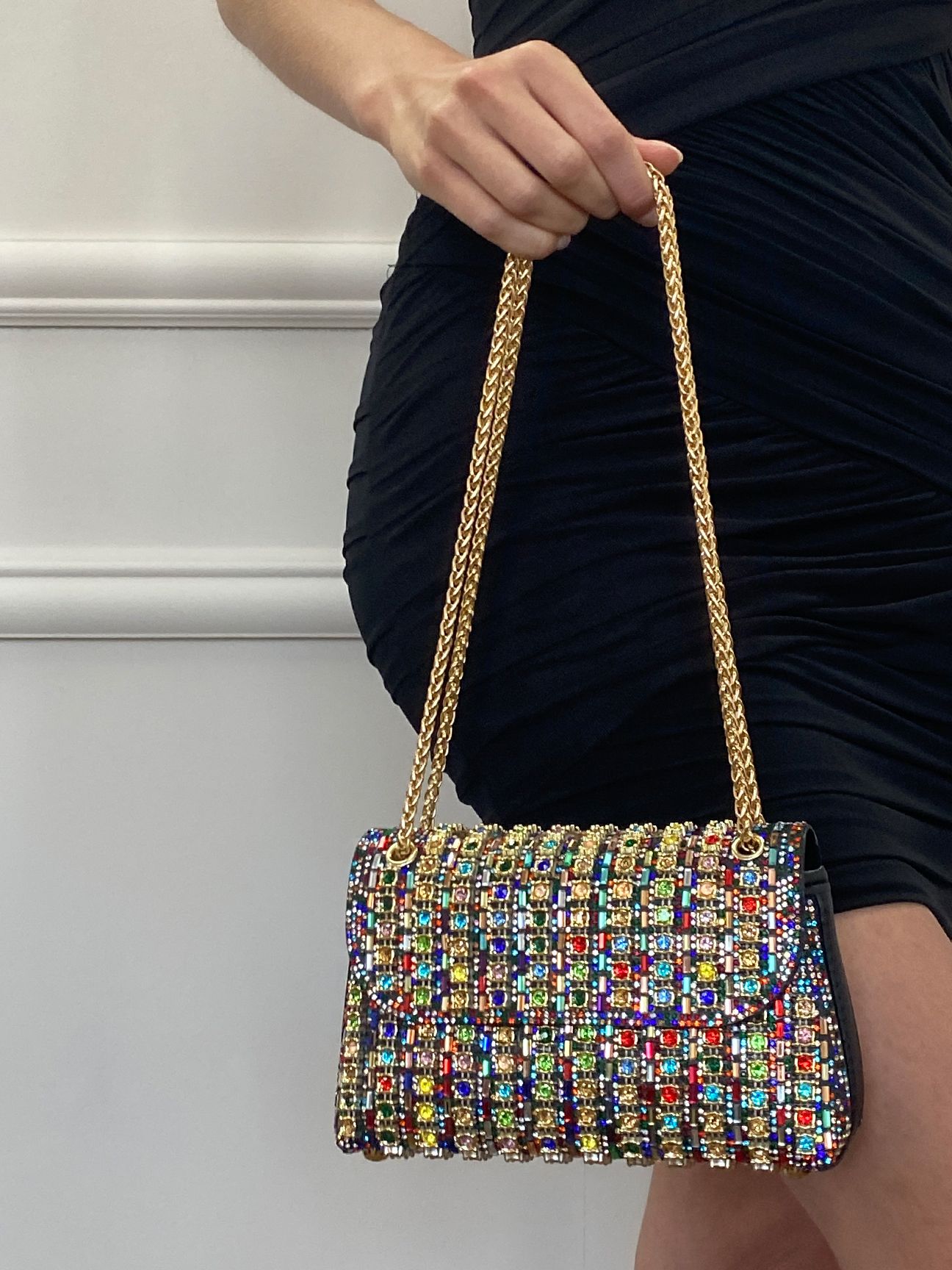 SVNX Multicolour Embellished Shoulder Bag