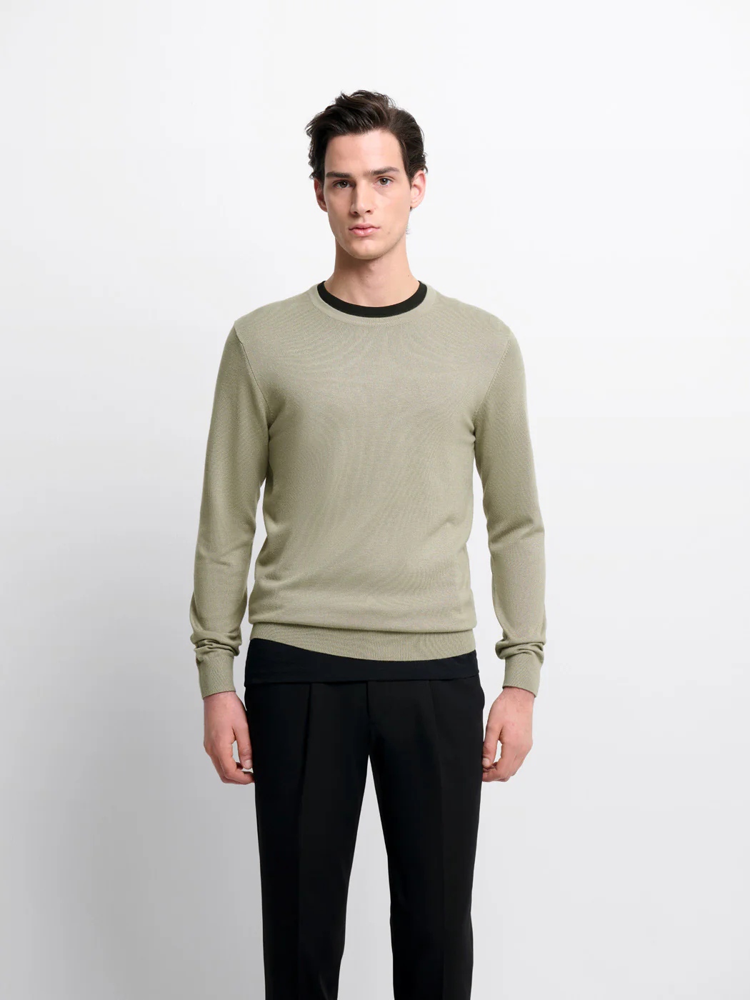 Pull col rond en viscose certifiée