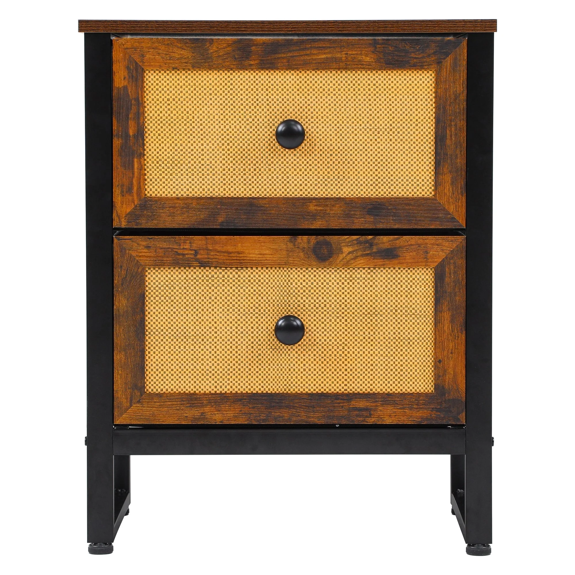 Moasis Rattan Dresser Closet Storage Tower Organizer Unit for Bedroom