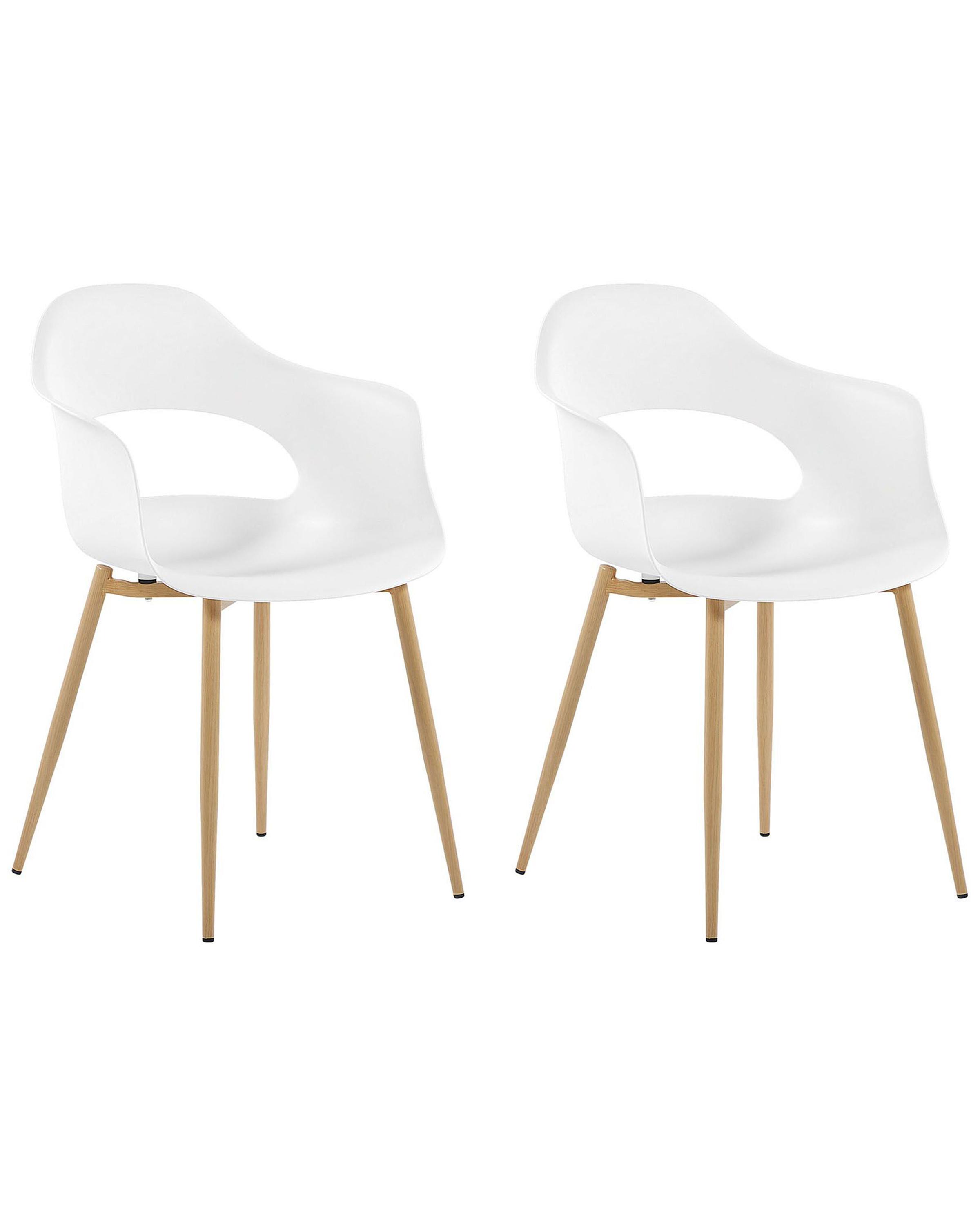 Set of 2 Dining Chairs UTICA White