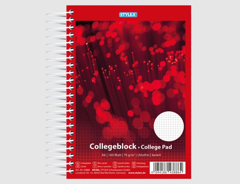 Spiral-Collegeblock DIN A6 kariert