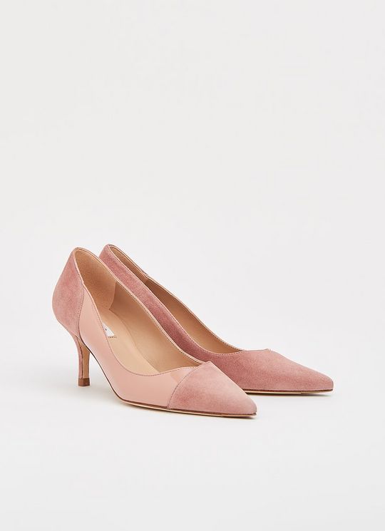 Fleur Pink Suede & Patent Courts