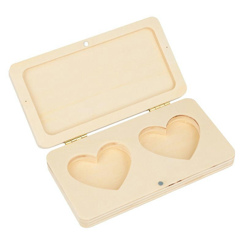 COEURS - Boîte à alliances double 13x7x2cm