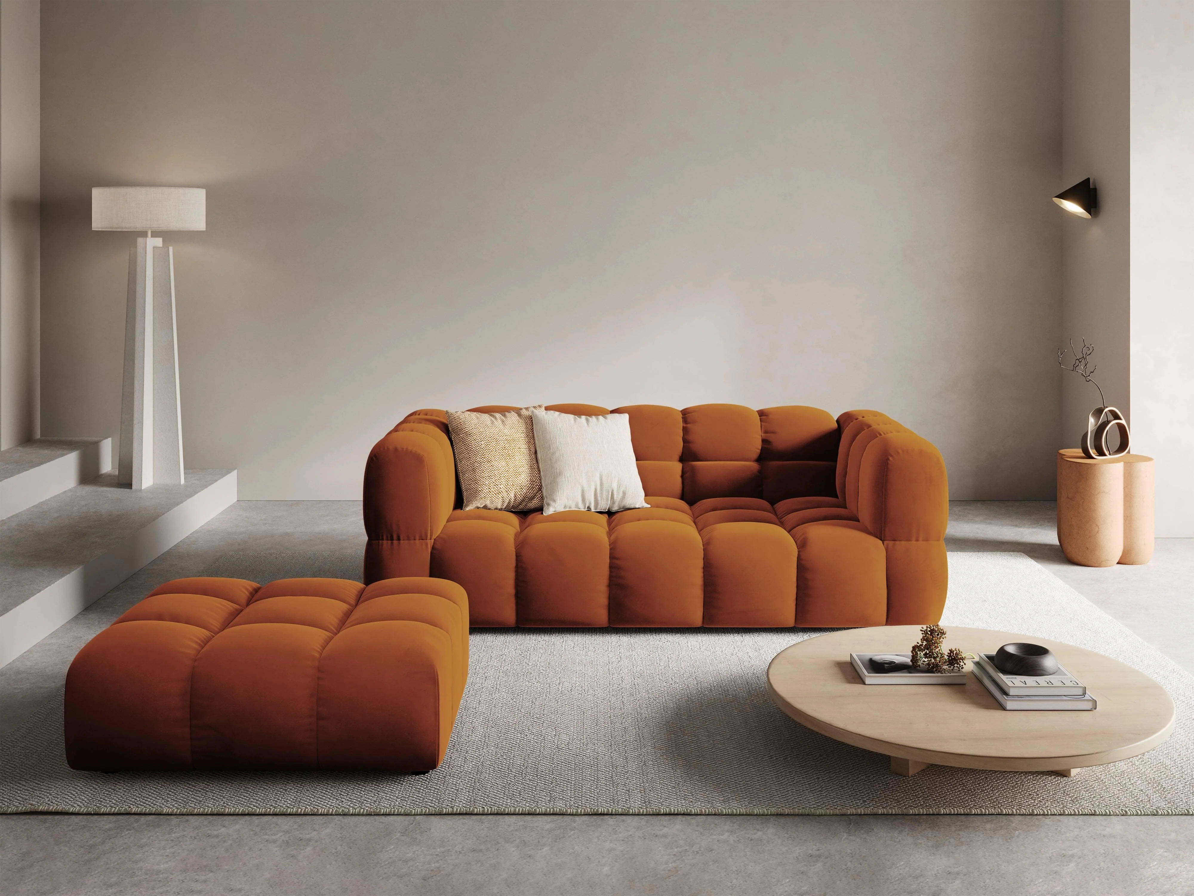 3-zitsbank Sky velvet