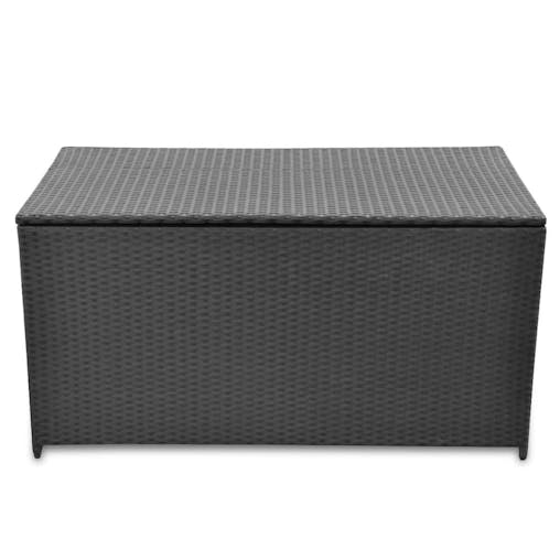 NNEVL Garden Storage Box Black 120x50x60 cm Poly Rattan