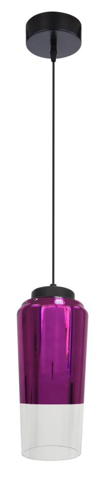 Lampa wisząca czarno-fioletowa TUBE 1xE27x60W wym: 115x13x13 cm Candellux
