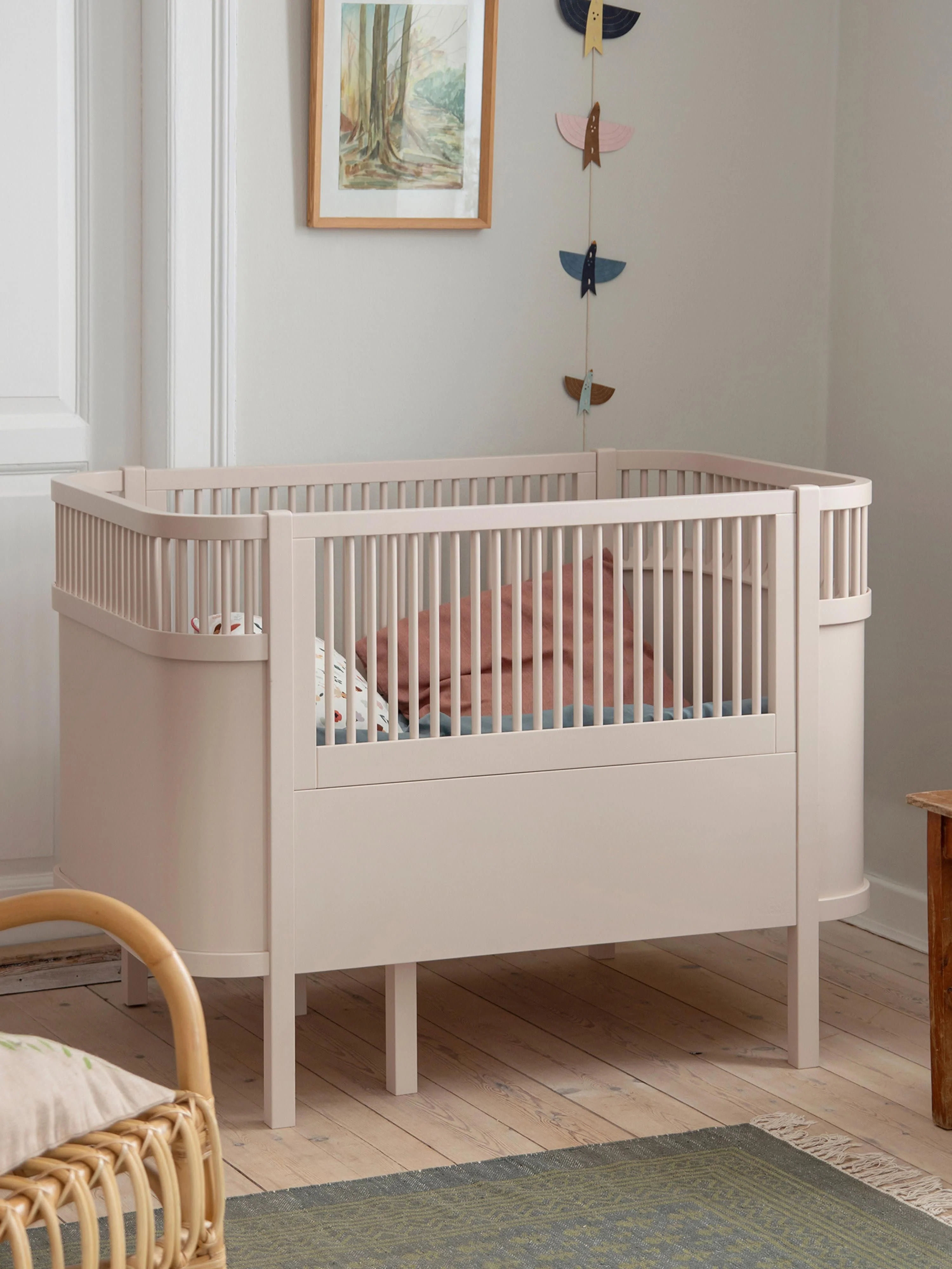 Verlängerbares Babybett Baby & Junior aus Birkenholz, 70 x 110/150 cm