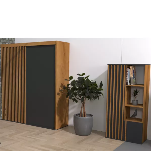 Nowoczesny regał do salonu 80 cm NELGARI