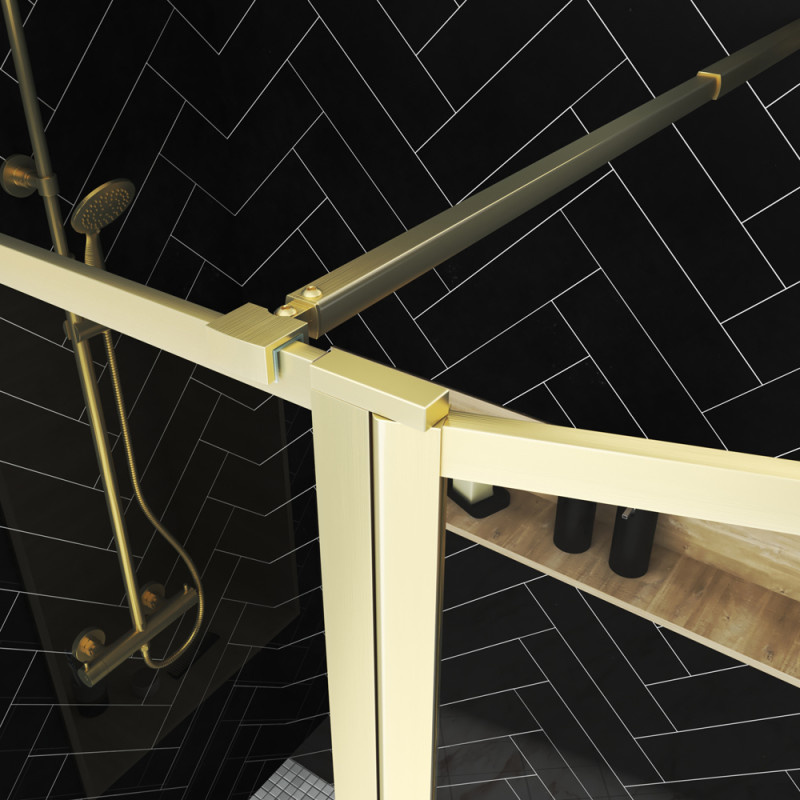 Paroi de douche avec volet Golden Edge 100   40 x 200 cm AURLANE