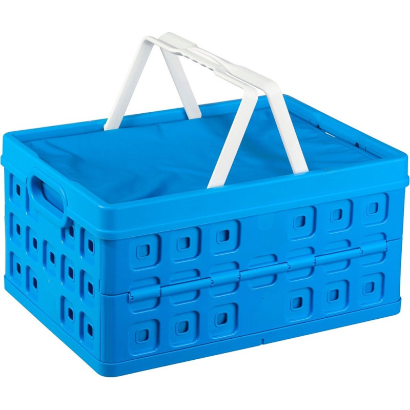 Box de rangement pliant avec poignée et sac isotherme Square bleu 32 L SUNWARE