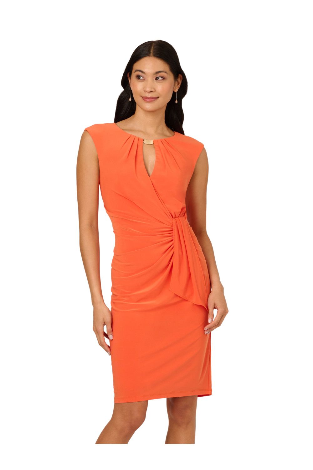 Adrianna Papell Keyhole Jersey Short Dress